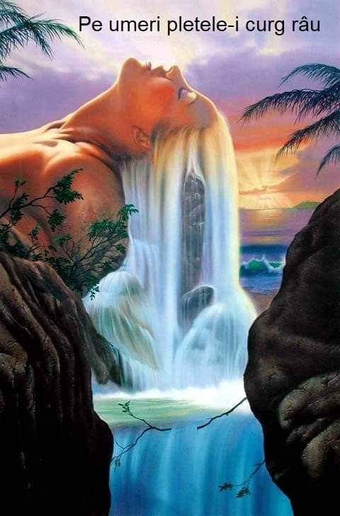 Pe umeri, pletele-i curg rau