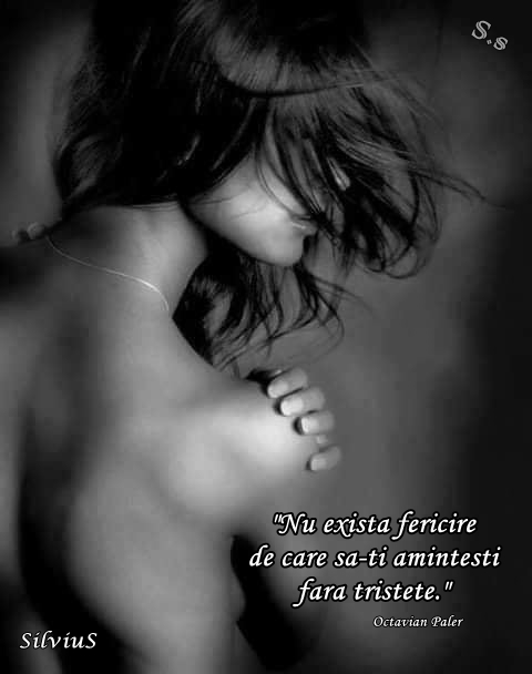 Nu exista fericire de care sa-ti amintesti fara tristete. Octavian Paler