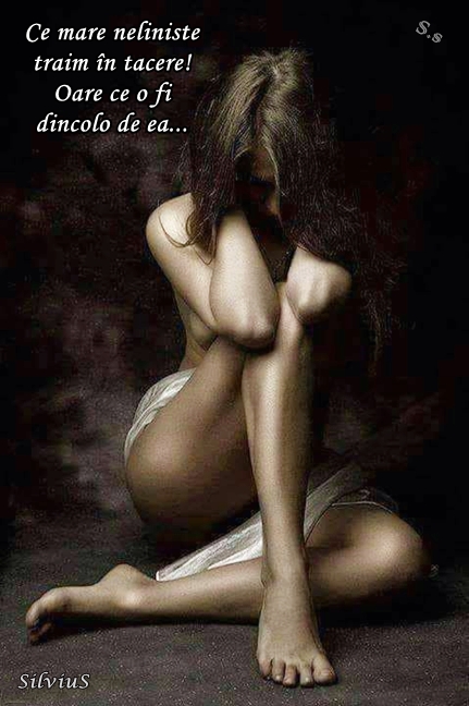 Ce mare neliniște trăim în tăcere... Oare ce o fi dincolo de ea...