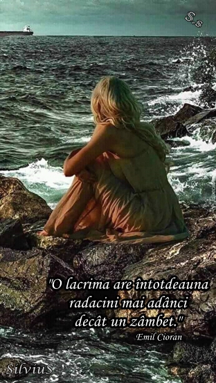 O lacrimă are întotdeauna rădăcini mai adânci decât un zâmbet. Emil Cioran